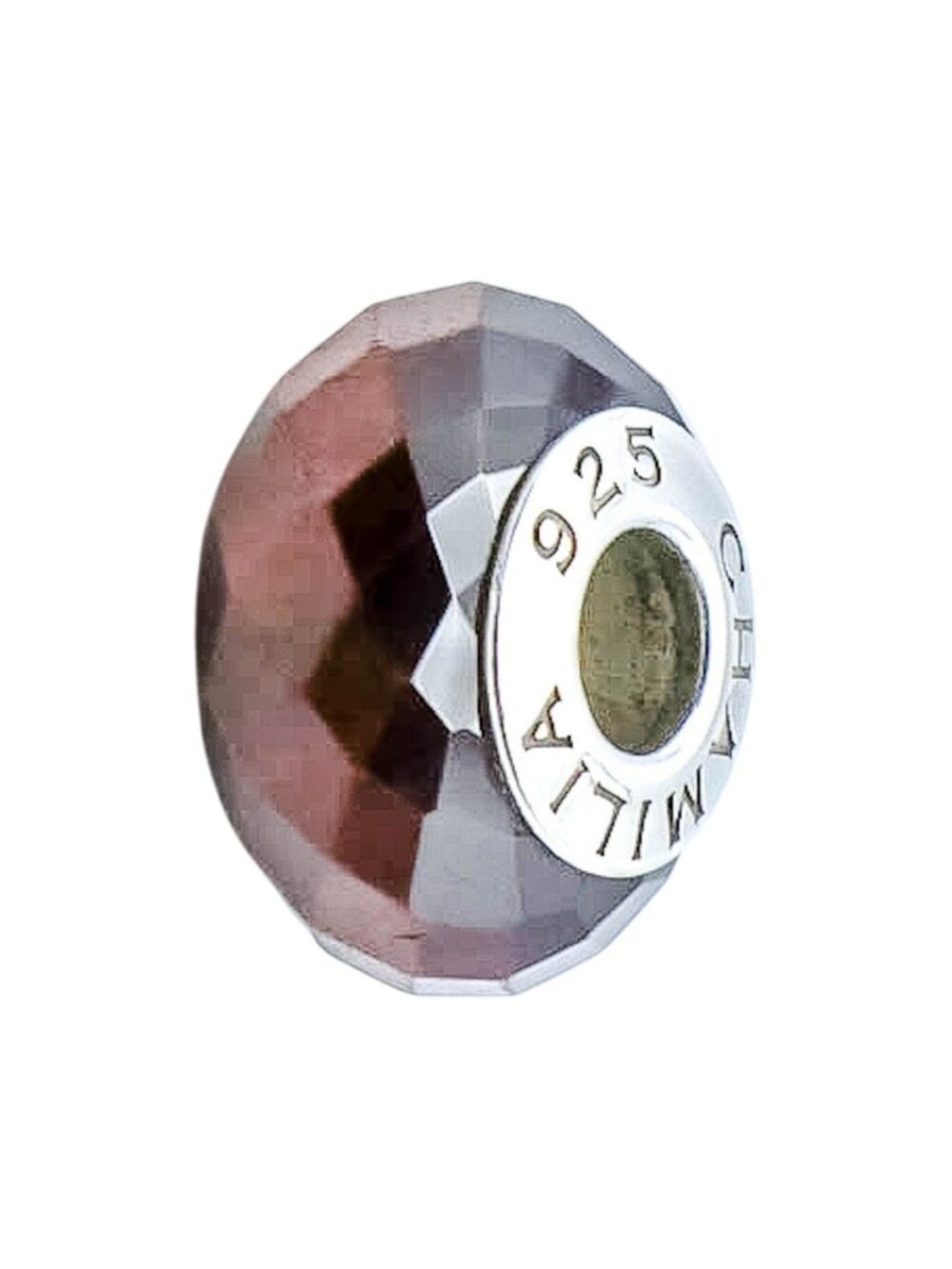 Chamilia Auburn Tiger Eye Gemstone Sterling Silver Charm Bead
